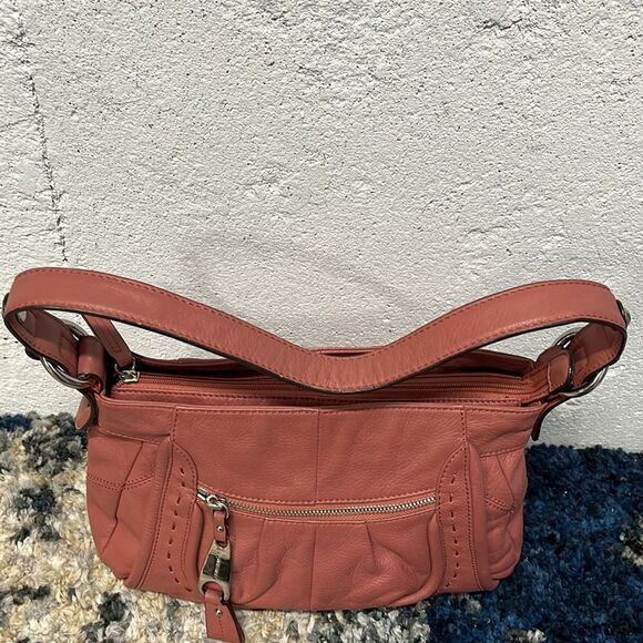 B. Makowsky Brick Red Shoulder Bag - Picture 6 of 9